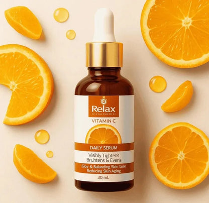 Relax Vitamin C Daily Face Serum – Brightening, Anti-Aging & Hydrating Formula for Radiant Skin (30ml)